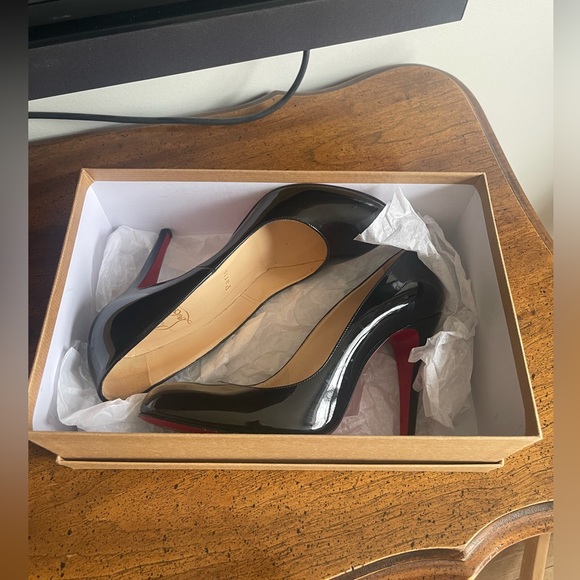 Christian Louboutin Ron Ron 100 Patent Calf - Black size 37.5 - Picture 10 of 12